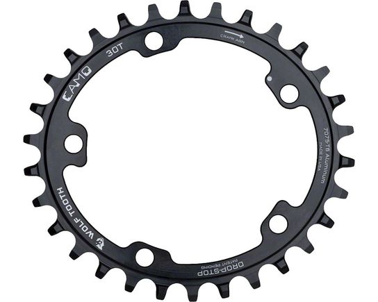 2 stk. WolfTooth Camo Chainring Alu Oval 30T Black 