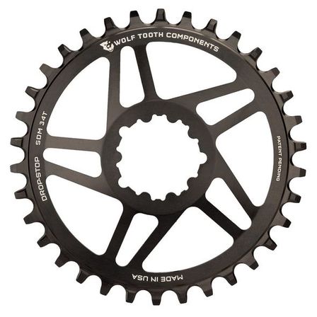 1 stk. WolfTooth Drop-Stop A Chainring Sram BB30 (49mm Chainline/0mm Offset) 34T