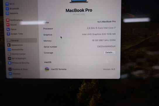 Bærbar computer APPLE MacBook Pro 16" 2019