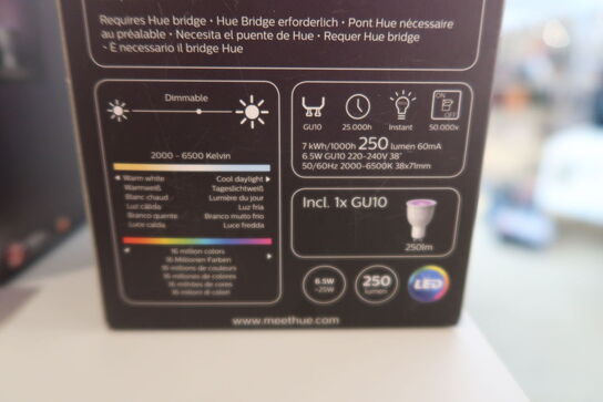 Philips Hue White and Color Ambiance GU10 pære