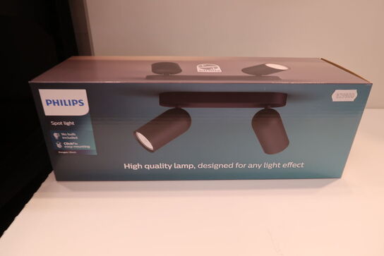 2 stk. Philips myLiving PONGEE bar/tube Sort 2xNW