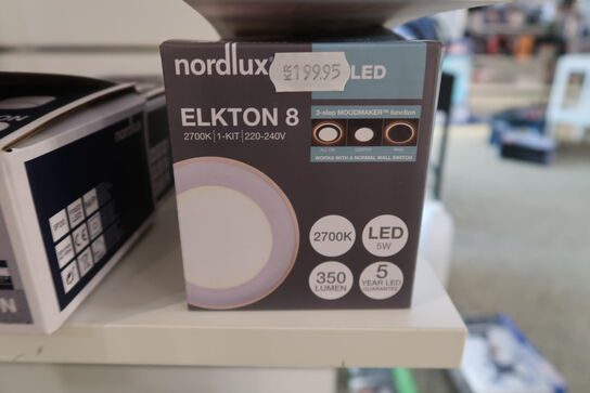 4 stk. Nordlux indbygningsspot Elkton LED hvid Ø8,2 cm