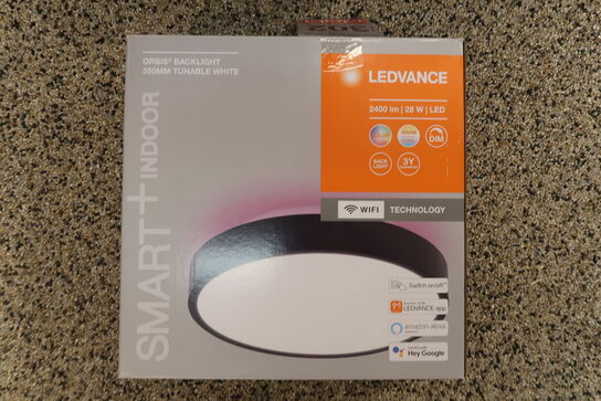 LEDVANCE SMART+ Orbis Backlite rund 35cm 1500lm 25W RGBTW sort WiFi