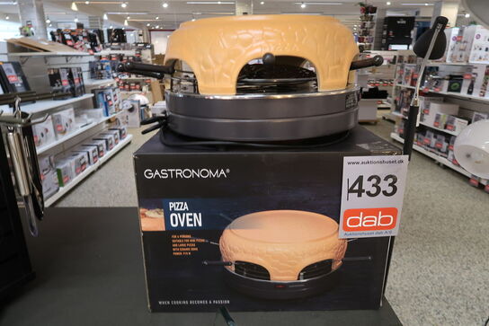 Gastronoma Pizzaovn 4 personer - 800 watt - Sort/orange