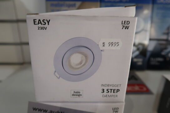 4 stk. EASY Downlight LED 7W 500lm, hvid, 3-step