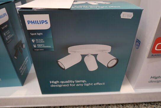 Philips myLiving PONGEE plate/spiral Hvid 3xNW