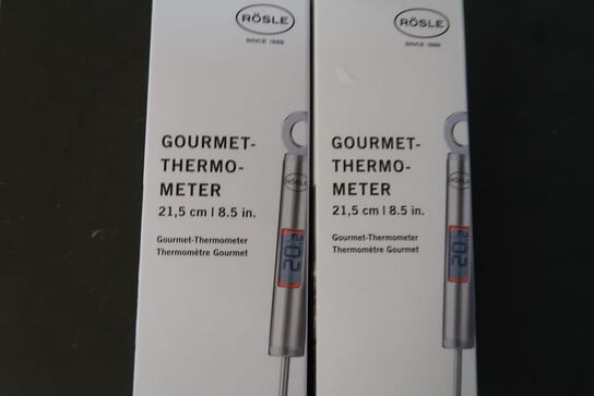 3 stk. Rösle gourmet termometer stål 22 cm