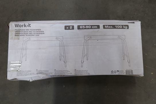 2 stk. Foldebukke med teleskopben