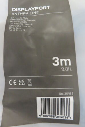 4 stk. DisplayPort kabler 3/5m LINDY