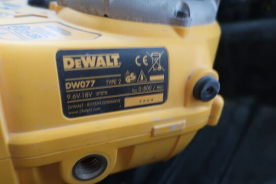 Rotationslaser DEWALT DW077 med 2 stk. batteri