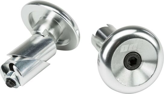 2 par ODI Aluminum End Plug Silver