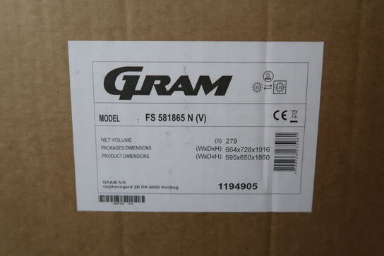 Gram FS 581865 N fryseskab med 280 liter og NoFrost