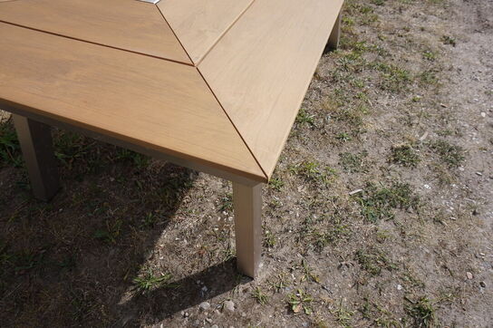 Cadiz havebord - teak look 200x100 cm
