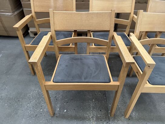 5 stk. Hans J. Wegner Model 886, Serie 1294 stole med armlæn MOMSFRI