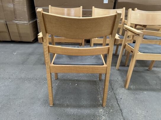 5 stk. Hans J. Wegner Model 886, Serie 1294 stole med armlæn MOMSFRI