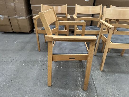 5 stk. Hans J. Wegner Model 886, Serie 1294 stole med armlæn MOMSFRI