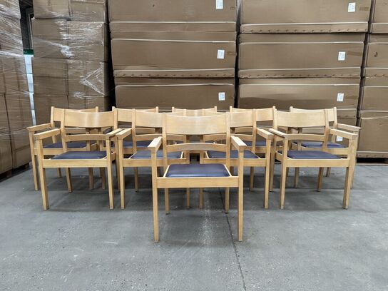 10 stk. Hans J. Wegner Model 886, Serie 1294 stole med armlæn MOMSFRI