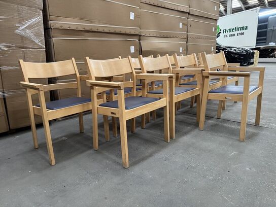 10 stk. Hans J. Wegner Model 886, Serie 1294 stole med armlæn MOMSFRI