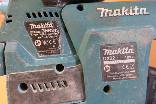 Borehammer MAKITA DHR243 og støvsamler MAKITA DX02