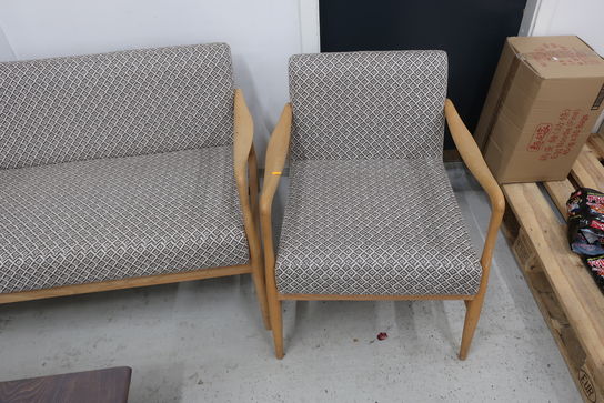 2-personers sofa samt 2 stk. loungestole NESHIMAN