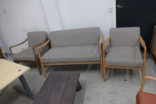 2-personers sofa samt 2 stk. loungestole NESHIMAN