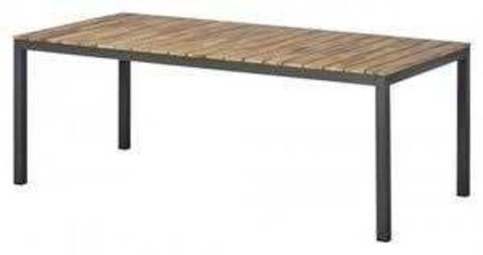 Cinas Mood Rio havebord - antracit/teak 210x100 cm 