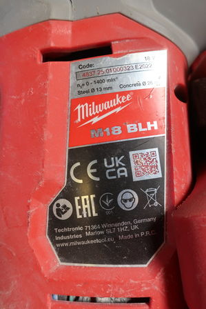 Borehammer og støvsuger MILWAUKEE M18 BLH, M18 CDEX