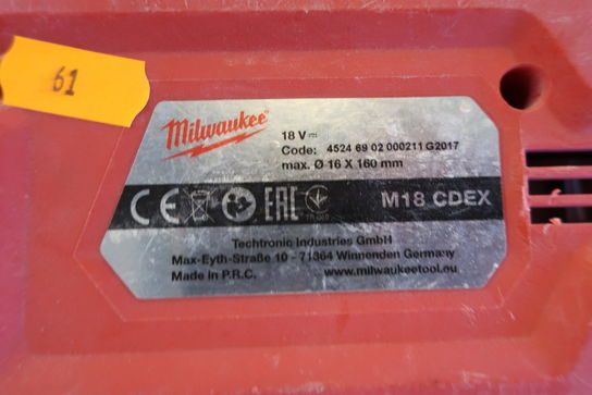 Hammerstøvsuger MILWAUKEE M18 CDEX