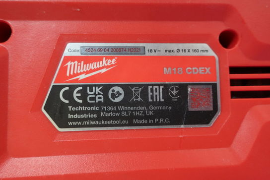 Borehammer og støvsuger MILWAUKEE M18 FH, M18-28 CDEX