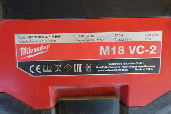 Støvsuger MILWAUKEE M18 VC-2