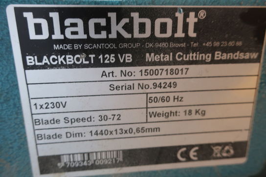 Metalbåndsav BLACKBOLT 125 VB