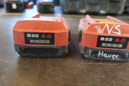 2 stk. batterier HILTI b22 4.0