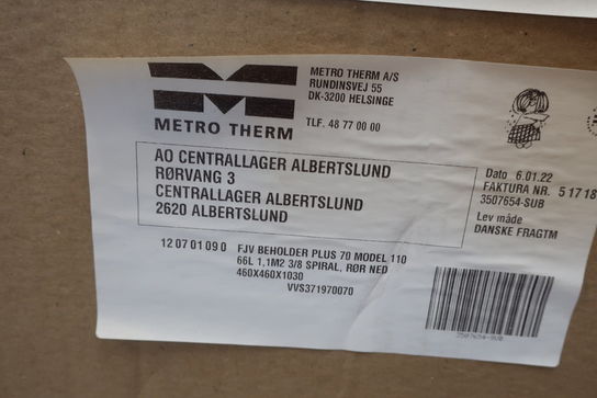 Fjernvarmebeholder METRO THERM PLUS 70 MODEL 110