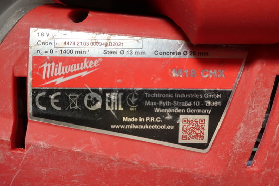 Borehammer og støvsuger MILWAUKEE M18 CHX, M18 CDEX