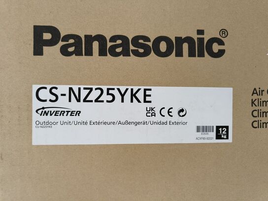 Indedel til varmepumpe PANASONIC Model CS-NZ25YKE Incl fjernbetjening