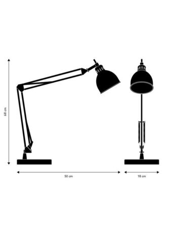 2 stk. frandsen job bordlampe sort(ubrugt)