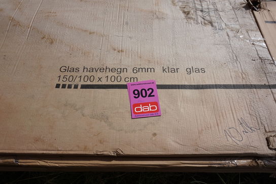 2 stk Glashavehegn Klar Skrå 150/100x100 cm