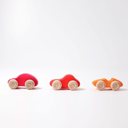 Grimms - Colored Wooden Cars - 6stk