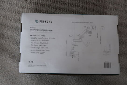 Prokord Gas spring monitor arm LC24P