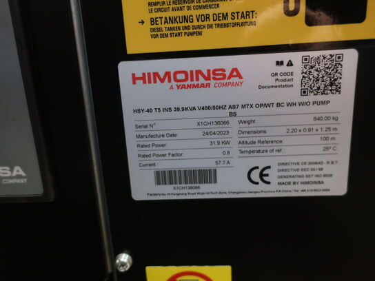 Dieselgenerator HIMOINSA HSY 40 31,9kW