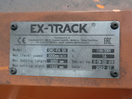 Skærebord plasma THERMACUT m. EX TRACK CNC-PA 0X skærer (LÆS BESKRIVELSE!!)