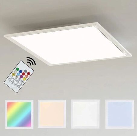 3 stk. briloner led rgb panel m. remote 29,5 cm(ubrugt)