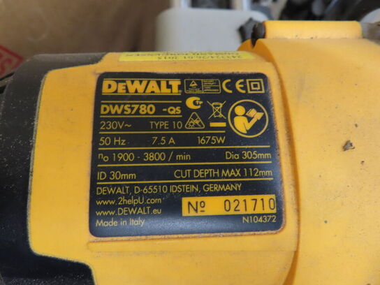 Kap-/geringssav, DEWALT DWS780 med bord