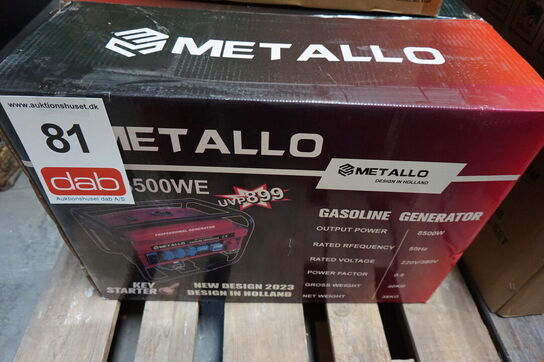 Metallo Meta 8500W 4 Takt Benzin generator med elstart 