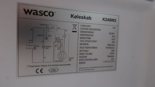 Køleskab WASCO K240W2
