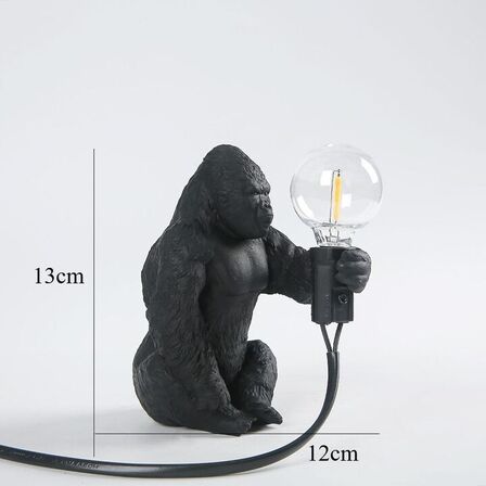 Dekorativ Gorilla lampe Siddende