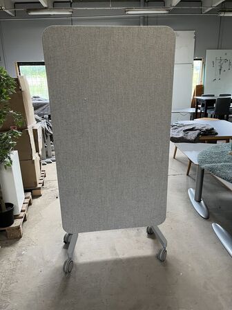 Whiteboard/opslagstavle på hjul 