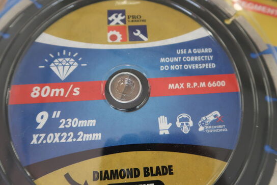 30 pcs. Diamond cutting blades 230mm