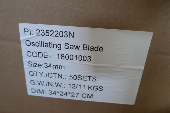 500 pcs. HCS steel blades 34mm for multicutter