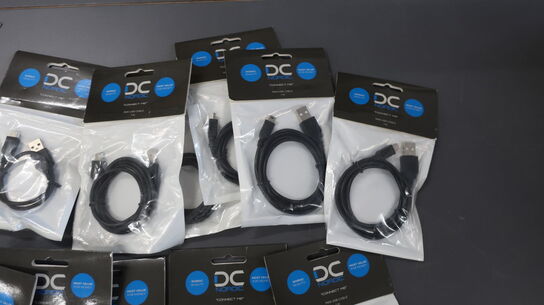 16 stk. Mini USB-USB kabel 0,3M DC NORDIC